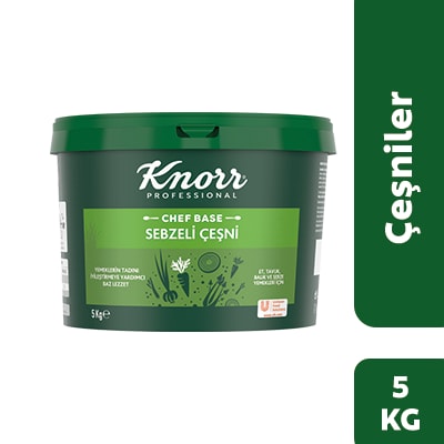 Knorr Chef Base Sebzeli Çeşni 5KG - Yemeklerin tadını iyileştirmeye yardımcı olur.